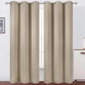 LEMOMO Khaki Thermal Blackout Curtains/42 x 95 Inch/Set of 2 Panels Room Darkening Curtains for Bedroom