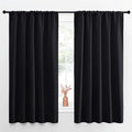NICETOWN Black Out Window Curtains - Solid Home Decor Thermal Insulated Blackout Drapes/Draperies for Bedroom, Privacy Assured Window Treatment (2 Panels, 52 inches Wide by 63 inches Long)