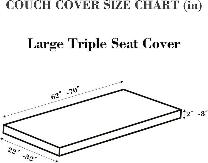 Couch Covers for 3 Cushion Sofa Pet Friendly Couch Cushion Covers Universal Sofa Covers Washable Stretch Slipcovers for Sectional Sofa (Texture Ivory White,Large Triple Seat Cover)