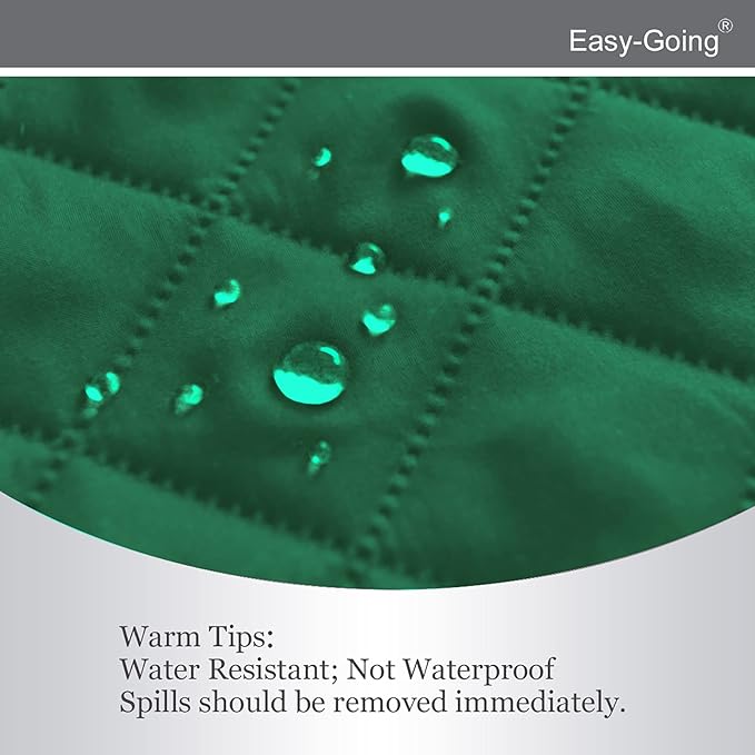 Easy-Going Oversized Chair Sofa Slipcover Reversible Sofa Cover Water Resistant Couch Cover Furniture Protector Cover with Elastic Straps for Pets Dog (Oversized Chair, Green/Christmas Red)