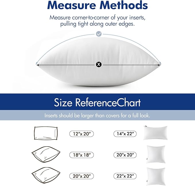 MIULEE Pillow Insert 14x22 Inch, Decorative Rectangle Throw Pillow Inserts, Premium Fluffy Pillow Forms Sham Stuffer for Sofa Couch Living Room