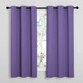 NICETOWN Room Darkening Curtains for Kitchen, Lilac Purple, Set of 2, 42 inches Wide by 50 inches Long, Window Treatment Thermal Insulated Solid Grommet Room Darkening Curtains/Drapes for Bedroom