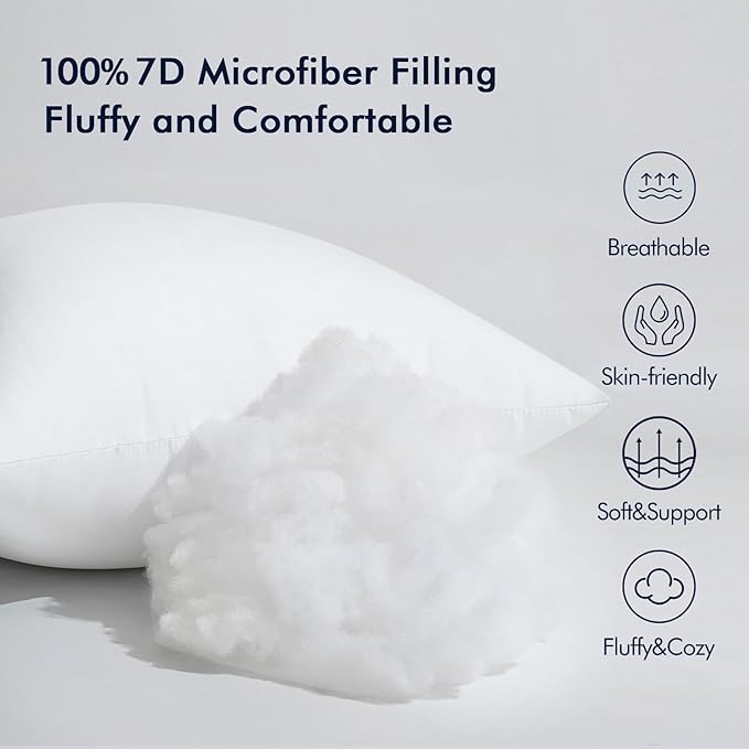 MIULEE Throw Pillow Insert Premium Pillow Stuffer Sham Rectangle for Decorative Cushion Bed Couch Sofa 14x36 Inch