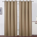LEMOMO Natural Thermal Blackout Curtains/52 x 95 Inch/Set of 2 Panels Room Darkening Curtains for Bedroom