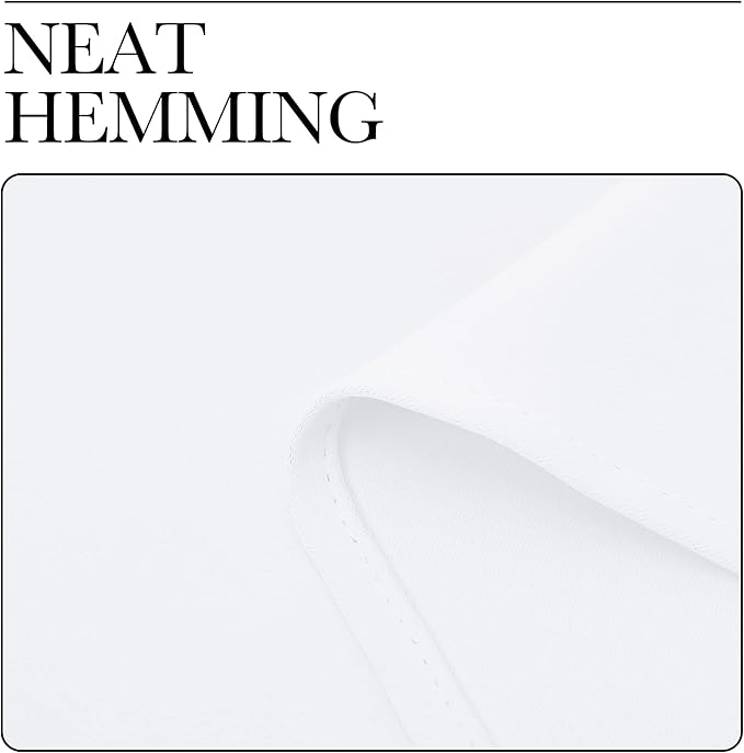 NICETOWN White Window Curtain Panels 50 inch Length, 50% Light Blocking Curtains for Bedroom & Dining Room Window (Set of 2, 42 inches x 50 inches)