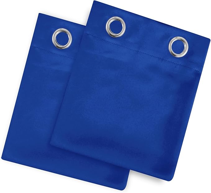 LEMOMO Blackout Curtains 66 x 72 Inch Long Royal Blue Curtains Set of 2 Panels Room Darkening Curtains for Bedroom and Living Room