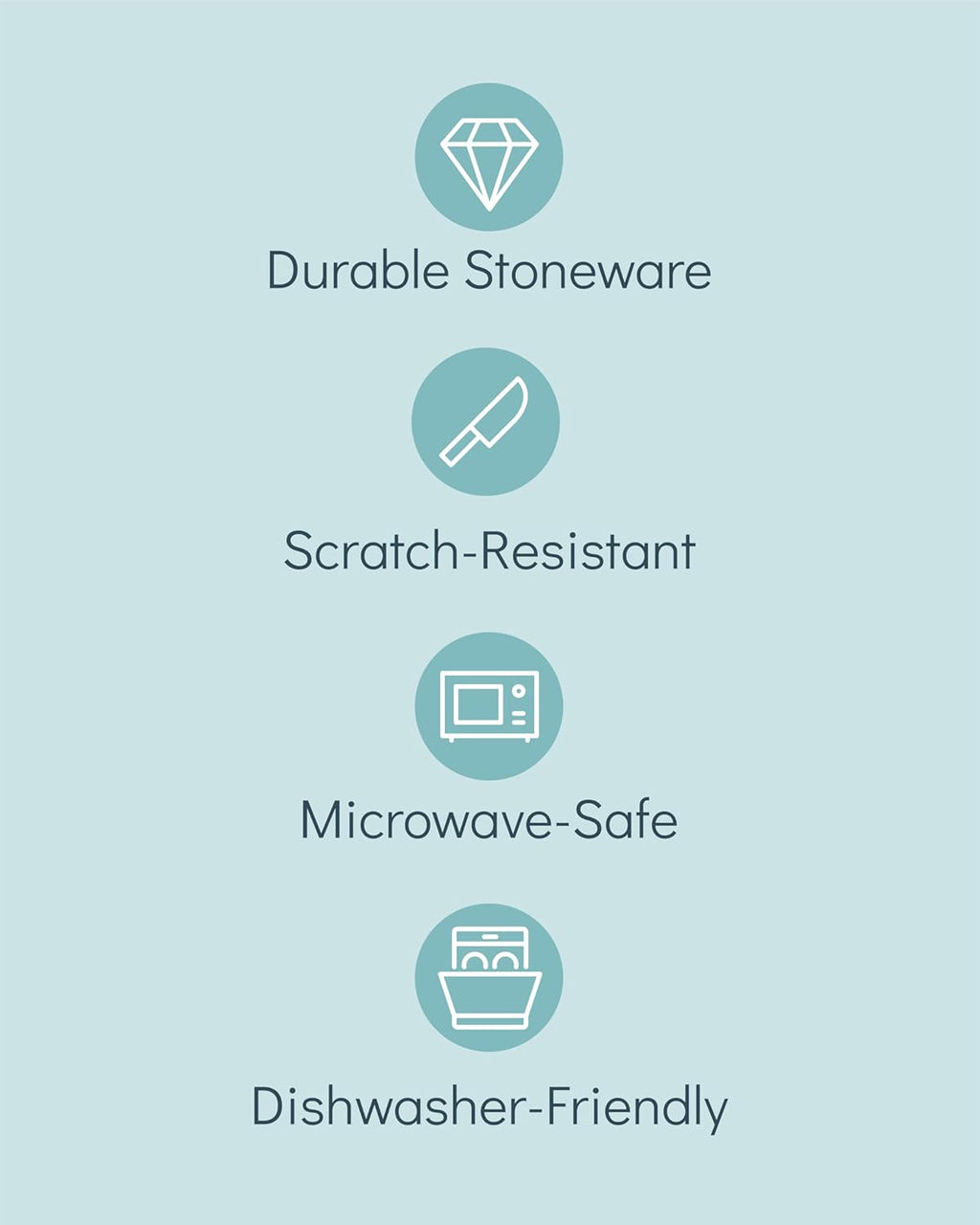 Stoneware small dinner plates set 4 pcs – 7.5" dark petrol blue ceramic salad & dessert plates – Dishwasher and microwave safe – Stylish plates set – Dinner service