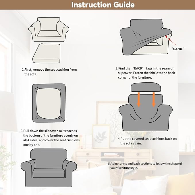 WEERRW Velvet Stretch Chair Sofa Slipcover - 2 Pieces Luxury Soft Velvet Plush Couch Cover Furniture Protector with Elastic Bottom for Pets, Machine Washable, Camel, Small
