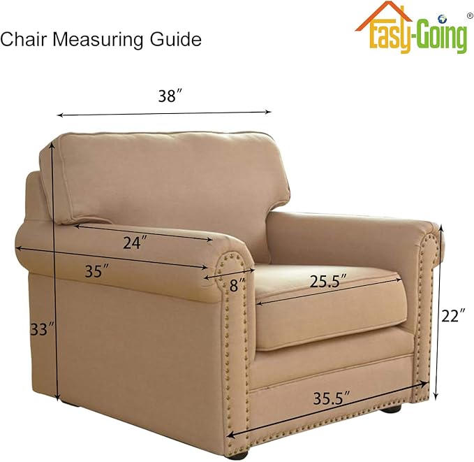 Easy-Going Stretch Chair Sofa Slipcover 1-Piece Couch Sofa Cover Furniture Protector Soft with Elastic Bottom for Kids, Pet. Spandex Jacquard Fabric Small Checks (Chair, Black)