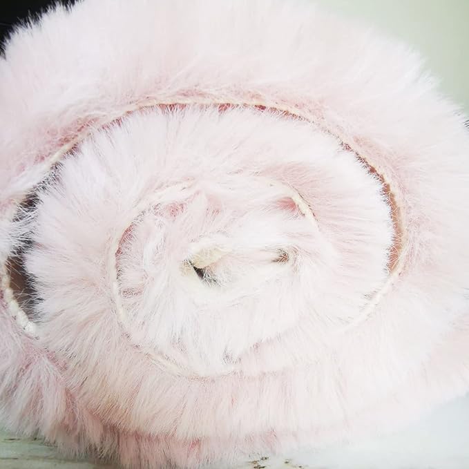 Ghouse Ultra Soft Faux Rabbit Fur Rug, Machine Washable Area Rugs for Bedroom Fluffy Rugs for Living Room, No-Shedding Carpet Sheepskin Rug Pink 2 x 6 Feet