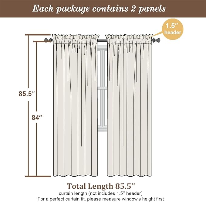 Chyhomenyc Blush Pink Sheer Curtains 84 Inches Long 2 Panels, Light Filtering Blush Pink Curtains for Living Room, Soft Gentle Voile Rod Pocket Bedroom Window Drapes, 59Wx84L Inch, 2PCS