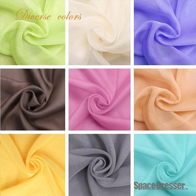 SpaceDresser Basic Rod Pocket Sheer Voile Window Curtain Panels White 1 Pair 2 Panels 38 Width 72 Inch Long for Kitchen Bedroom Children Living Room Yard(Red,38 W x 72 L)