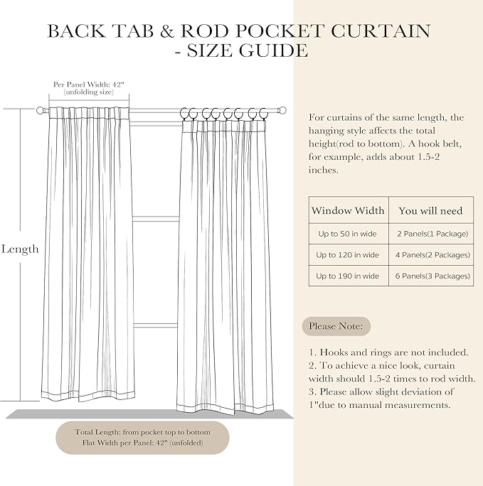 PONY DANCE 50% Light Filtering Curtains 84 inch Long, Back Tab & Rod Pocket Nursery Room Darkening Curtains for Bedroom and Living Room Decoration, 42 Inches Wide, 2 Panels Set, Pure White