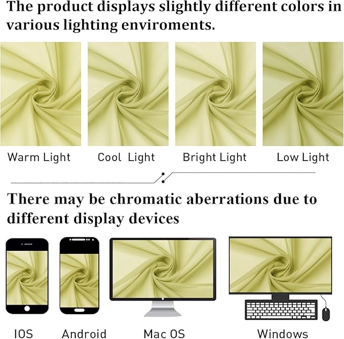Lecloud Lemon Sheer Curtains 72 Inches Long 2 Panels, Solid Voile Rustic Window Curtains for Bedroom Dining Room, Light Filtering Rod Pockets Living Room Decor Drapes, Each Panel 42" W x 72" L