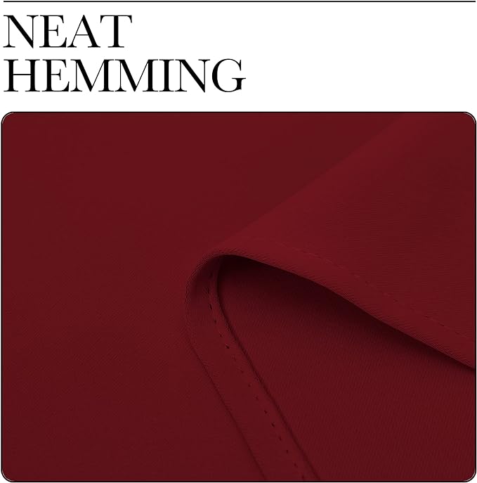 NICETOWN 20 inch Curtains for Small Windows, Thermal Insulated Privacy Short Drapes for Kitchen Bathroom (Set of 2, Burgundy Red, 29" Wide)
