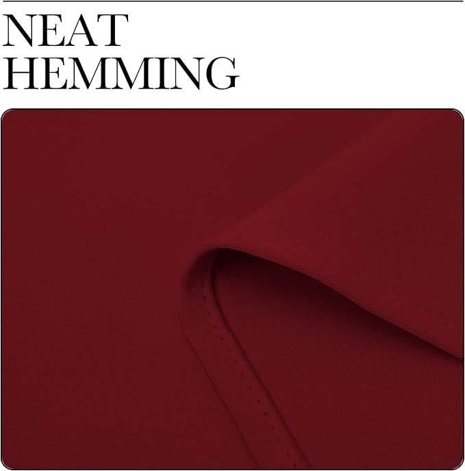 NICETOWN Blackout Curtains for Bedroom, Blackout Curtain Panels, Burgundy Red, 1 Pair, 70 by 63-inch, Window Treatment Energy Saving Thermal Insulated Solid Rod Pocket Blackout Drapes/Draperies