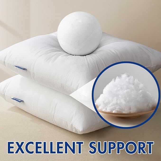 MIULEE Pillow Insert 28x28 Inch, Decorative Square Throw Pillow Inserts, Premium Fluffy Pillow Forms Sham Stuffer for Sofa Couch Living Room