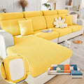 Soothing Home Sofa Covers, Sofa Hero Covers, Wear-Resistant Universal Couch Covers Washable Stretch Sectional Couch Cushion Covers (Yellow,Chaise Cover)