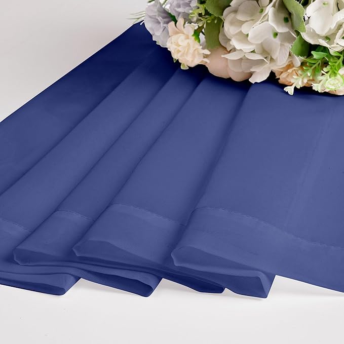 OWENIE Sheer Curtains 63 Inch Length 2 Panels Set, Light Weight Soft Solid Fimly Sheer Curtains for Bedroom Living Room, Light Filtering Airy Voile Sheer Curtain, Royal Blue, 42Wx63L Inch
