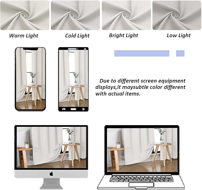 Simplebrand Ava Natural Blackout Curtains for Bedroom, 72 Inch Length, 2 Panels Set, Privacy Thermal Insulated Rod Pocket Window Curtains for Patio, French Door, W40 x L72 Inch