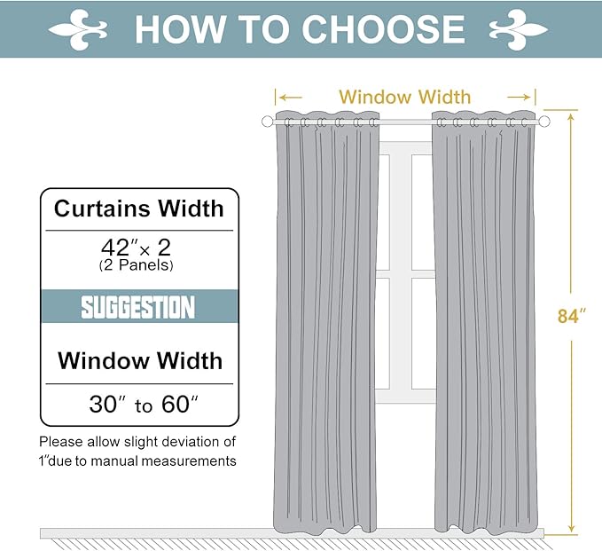 ChrisDowa Grommet Blackout Curtains for Bedroom and Living Room - 2 Panels Set Thermal Insulated Room Darkening Curtains (Royal Purple, 42W x 84L)