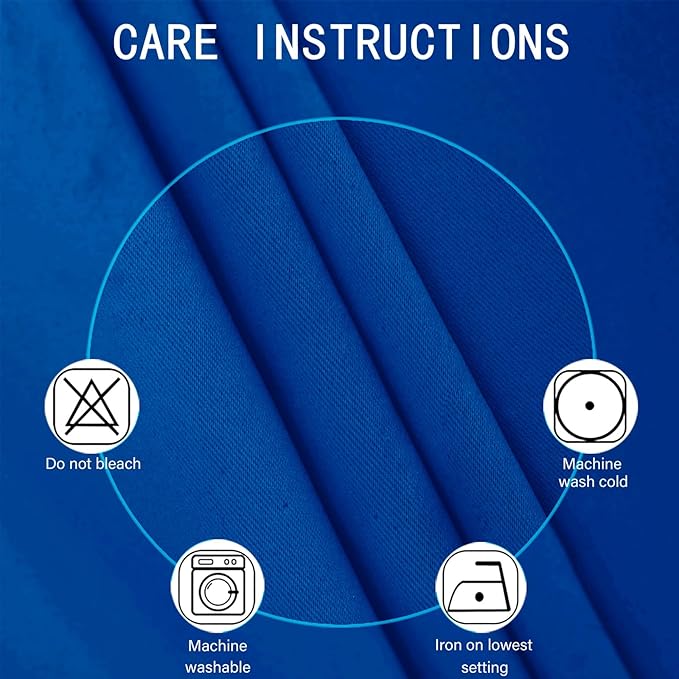 LEMOMO Royal Blue Thermal Blackout Curtains/42 x 72 Inch/Set of 2 Panels Room Darkening Curtains for Bedroom
