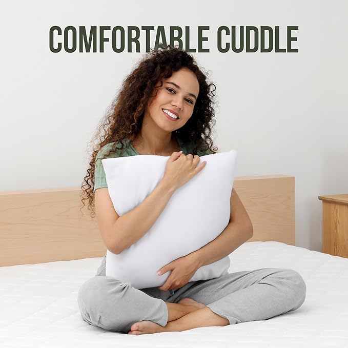 Utopia Bedding Throw Pillows (Set of 1, White) – 16 x 16 Inches Down Alternative Pillows for Bed, Sofa, and Couch - Fluffy Decorative Stuffer Pillow for Indoors & Outdoors