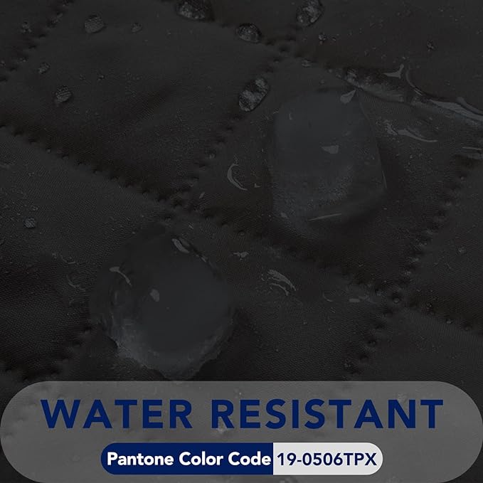 PureFit Reversible Quilted Sofa Cover, Water Resistant Slipcover Furniture Protector, Washable Couch Cover with Non Slip and Elastic Straps for Kids, Dogs, Pets (Small Recliner, Black/Black)