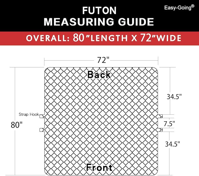 Easy-Going Futon Sofa Slipcover Reversible Sofa Cover Armless Futon Cover Furniture Protector Couch Cover Water Resistant Pets, Kids, Children, Dog, Cat (Futon, Light Gray/Ivory)