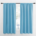 NICETOWN Kitchen Curtains, Short Blackout Drapes, Teal Blue, 42" Wide by 54" Long, 2 PCs, Thermal Insulated Blackout Curtain Panels for Kids Room, Play Room