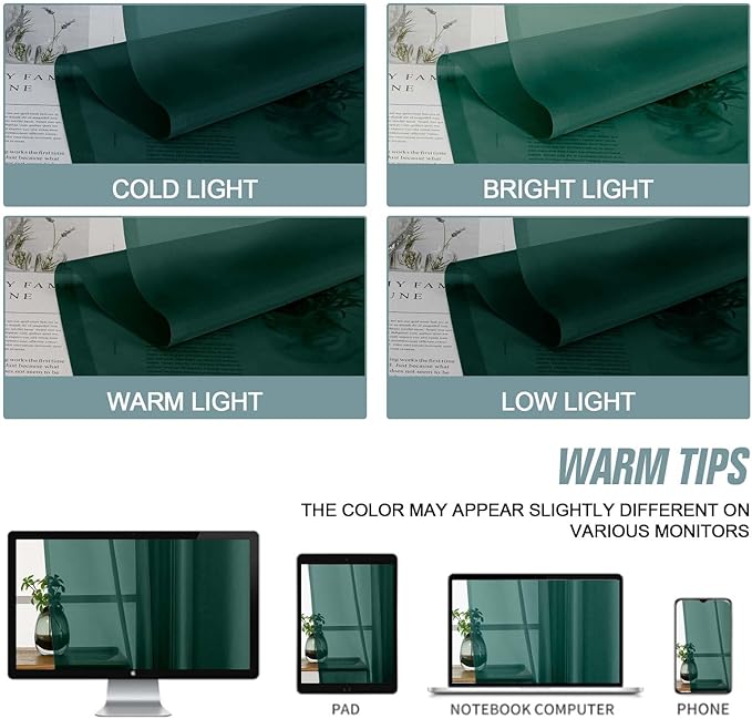 Green Sheer Curtains 84 Inches Long 2 Panels, Elegant Airy Transparent Light Filtering Window Curtains, Window Drapes for Christmas, Top Dual Rod Pocket Design, Hunter Green, 2x42Wx84L Inches