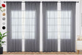 SpaceDresser Grey Sheer Curtains 4 Panels Rod Pocket Semi-Sheer Curtain 96 Inches Long Light Filtering Voile Window Drapes for Bedroom Living Room Kitchen, Each 52W x 96L