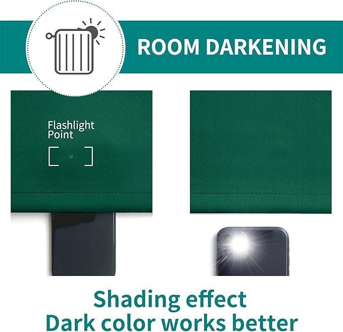 BGment Green Blackout Curtains 84 Inch Length 2 Panels Set, Grommet Thermal Insulated Room Darkening Curtains for Bedroom, Each 46 x 84 Inch