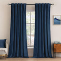 MIULEE Navy Blue Velvet Curtains 84 inches - Luxury Blackout Curtains for Bedroom Living Room Thermal Insulated Super Soft Window Drapes Rod Pocket & Back Tab, W52 x L84 inches, 2 Panels