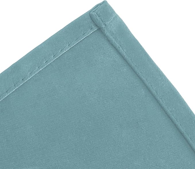 LEMOMO Stone Blue Blackout Curtains/38 x 54 Inch/Set of Two Panels Grommet Living Room Curtains