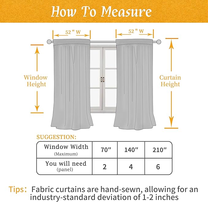 LAMIT Ivory White Linen Curtains 72 inches Long for Living Room, Soft Thick Light Filtering Rod Pocket Privacy Window Treatments Drapes for Bedroom/Dinging Room, 2 Panels Set, 52 x 72 Inch