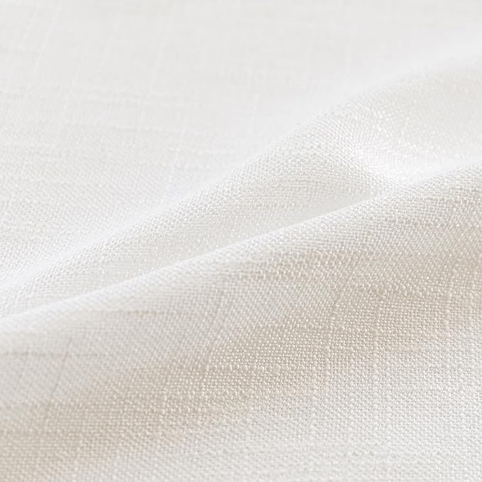 MYSKY HOME Curtains 63 Inch Length 2 Panels, Boho Curtains Sheer Light Soften for Bedroom Kitchen Farmhouse Style Country Rustic Drapes Window Treatment Set, Beige White, 50" x 63"