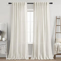 Cream Natural Linen Curtains 92 Inch Length 2 Panels Set for Living Room Pocket Back Tab Pinch Pleated Window Curtain Drapes Neutral Rustic Farmhouse Decor Ivory Dining Room Curtain 92 inches Long