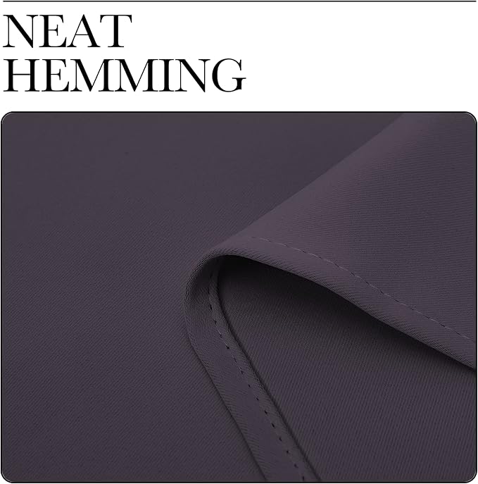 NICETOWN Blackout Curtains for Bedroom, Greyish Purple, 42 W by 80 L, Set of 2, Thermal Insulated Curtains & Drapes with Grommet Top for Living Room, Privacy Window Treatment Draperies