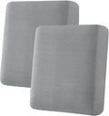 H.VERSAILTEX Super Stretch Individual Seat Sofa Covers Couch Slipcover Sets Thick Jacquard Textured Twill Fabric (2 Piece Medium Cushion Covers, Dove)
