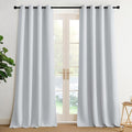 NICETOWN Room Darkening Draperies Curtains Panels, 2 Panels Greyish White W52 x L90