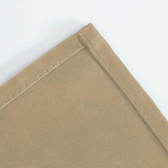 LEMOMO Beige Blackout Curtains 42 x 54 Inch Length Set of 2 Panels Grommet Bedroom Curtains for Living Room