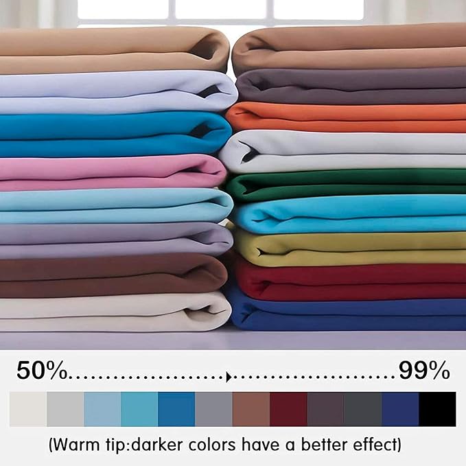 Yakamok 84 Inch Length Blackout Curtains for Bedroom, Thermal Insulated Room Darkening Grommet Top Window Drapes for Living Room,Light Grey,42W x 84L,2 Panels