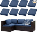Outdoor Cushion Covers Set,8PCS Patio Furniture Couch Seat Slipcovers, Replacement for Sofa Sectional Chair(Cover，Only)