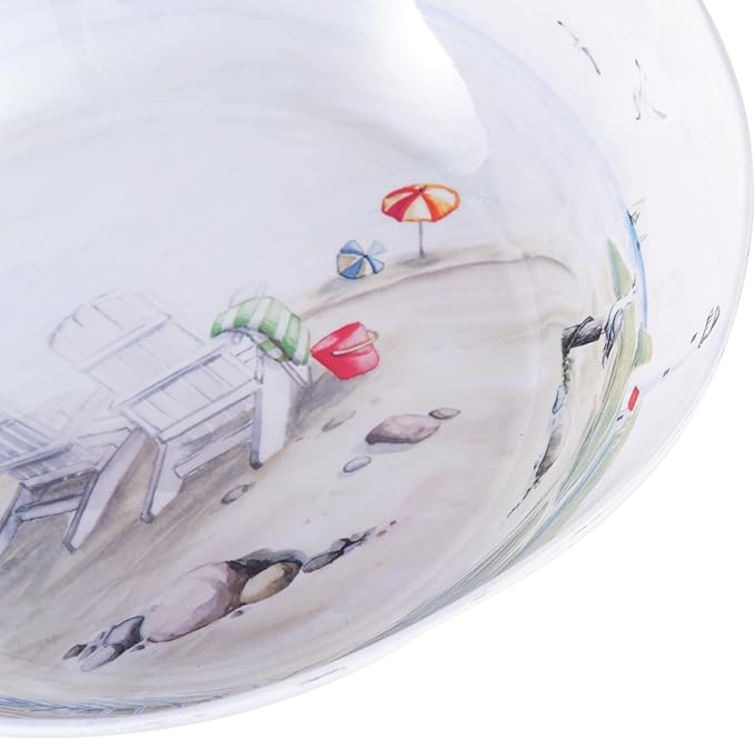 By the Shore Set of 6 Melamine Salad Plates, 8.5"