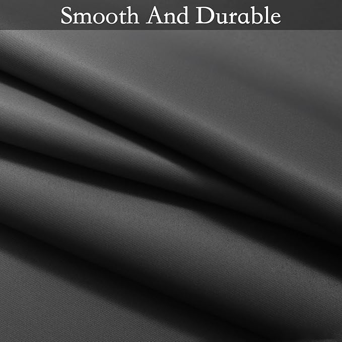SimpleHome Ombre Room Darkening Curtains 36 inches Length for Bedroom,Grommet Gradient Light Blocking Black Gradient Window Curtains for Living Room,2 Panels, 42x36 inches