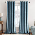 MIULEE Velvet Curtains - Dark Slate, Elegant Grommet, Thermal Insulated, Soundproof, Room Darkening Blue Black Out Curtains/Drapes for Classical Living Room, Bedroom Decor - 52 x 108 Inch, 2 Panels