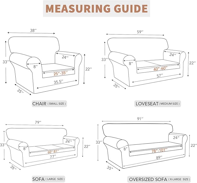 Easy-Going 100% Waterproof Couch Cover, Dual Waterproof Sofa Cover, Stretch Jacquard Sofa Slipcover, Leakproof Furniture Protector for Kids, Pets, Dog and Cat (Oversized Sofa, Christmas Red)
