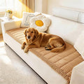 Couch Cover for Dogs Washable, Fuzzy Pet Couch Covers for 3 Cushion Sofa Pet Friendly, Non Slip Sofa Cover (Light Brown, 27.6" x 59"/70 x 150cm)