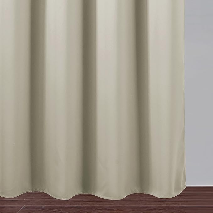LEMOMO Light Beige Thermal Blackout Curtains/42 x 84 Inch/Set of 2 Panels Room Darkening Curtains for Bedroom